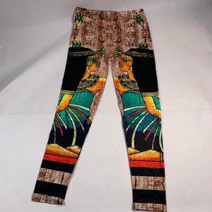 Women's Printed Egypt Elastic Leggings OS